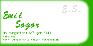 emil sogor business card